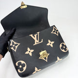 LOUIS VUITTON POCHETTE METIS IN BLK/ BEIGE MONO EMPREINTE LEA & GHW