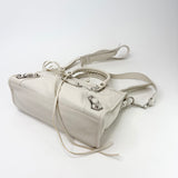 BALENCIAGA LE CITY IN WHT GOATSKIN LEA & SHW