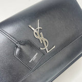 SAINT LAURENT MEDIUM SUNSET IN BLK SMOOTH LEA & SHW
