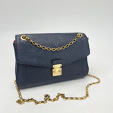 LOUIS VUITTON SAINT GERMAIN PM IN NAVY EMPREINTE LEA & GHW