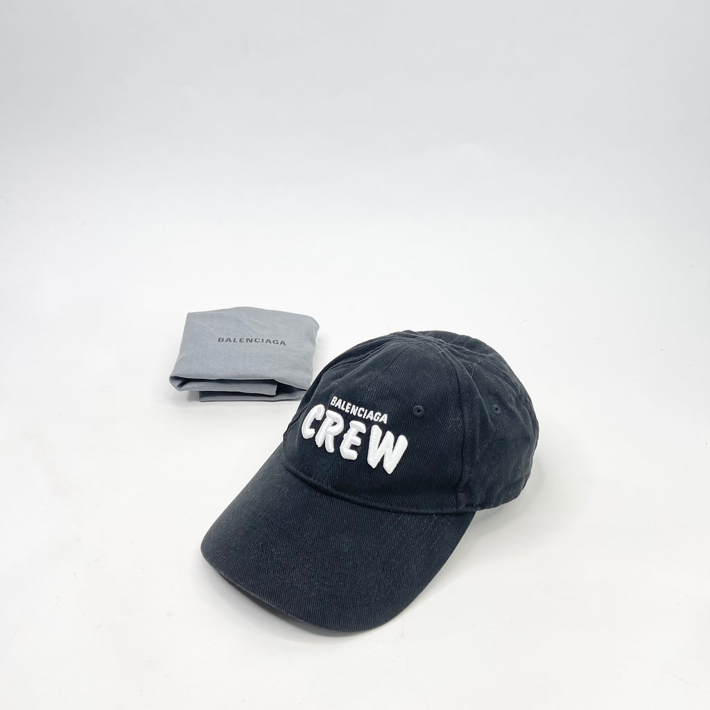 BALENCIAGA CREW ブラックキャップ BALENCIAGA CREW LOGO BLK BALL CAP – BLuxe Boutique