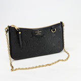 LOUIS VUITTON EASY POUCH ON STRAP CROSSBODY IN BLK EMPREINTE LEA & GHW - BLuxe Boutique