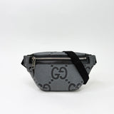 GUCCI JUMBO GG GREY BELT BAG