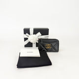CHANEL 19 ZIP WALLET & CARDHOLDER IN BLK LAMBSKIN LEA & GHW