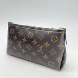 LOUIS VUITTON PALLAS CLUTCH IN MONOGRAM W BLK TRIM