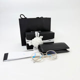 CHANEL CRYSTAL & LIGHT GOLD FRAME GLASSES - BLuxe Boutique
