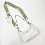 PRADA RE EDITION 2005 WHITE RE NYLON CROSSBODY