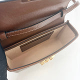GUCCI SUPREME CANVAS & BLK LEA PADLOCK MINI TOP HANDLE CROSSBODY