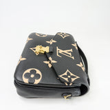LOUIS VUITTON POCHETTE METIS IN BLK/ BEIGE MONO EMPREINTE LEA & GHW