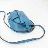 LOEWE MINI GATE IN BLUE LEA & GHW CROSSBODY 