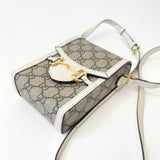 GUCCI HORSEBIT 1955 SUPREME CANVAS & WHT LEA MINI CROSSBODY BAG 