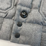 MONCLER PEETERS GREY WOOL QUILTED GOOSE DOWN JACKET UNISEX