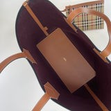 BURBERRY LRG BRIAR CHECK LONDON TOTE + ZIP POUCH