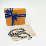 LOUIS VUITTON MONOGRAM CHAIN SILVER NECKLACE