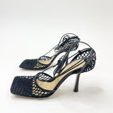 BOTTEGA VENETA BLK MESH LACE SANDALS sz 39