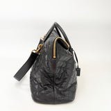 SAINT LAURENT ES GIANT TRAVEL BAG IN BLK QUILTED LEA & GHW