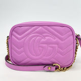 GUCCI MARMONT PURPLE MINI CROSSBODY CAMERA BAG