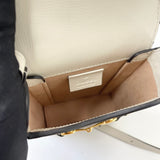 GUCCI HORSEBIT 1955 SUPREME CANVAS & WHT LEA MINI CROSSBODY BAG 