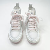 LOUIS VUITTON SQUAD PEARL PINK IRRIDESCENT MONO SNEAKERS sz. 38