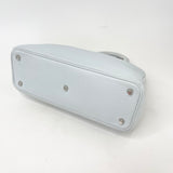 CHRISTIAN DIOR DIORISSIMO MEDIUM TOTE BAG + ZIP WRISTLET POUCH IN LT BLUE & FUCSHIA PEBBLED LEA & SHW