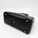 BURBERRY MEDIUM BANNER TOTE IN BLK PEBBLED LEA