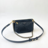 LOUIS VUITTON MULTI POCHETTE ACCESSORIES IN BLK EMPREINTE LEA