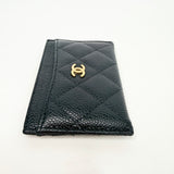 CHANEL CLASSIC CARD HOLDER IN BLK CAV LEA & GHW - BLuxe Boutique
