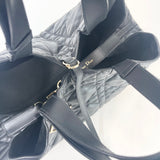 CHRISTIAN DIOR TOUJOURS BAG IN BLK MACROCANNAGE CALFSKIN LEA & LIGHT GHW + ZIP POUCH