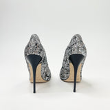 JIMMY CHOO ANOUK SILVER & PINK GLITTER PUMPS sz 36.5