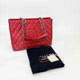 CHANEL GST IN RED CAVIAR LEA & SHW - BLuxe Boutique