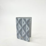 CHRISTIAN DIOR GREY DIAMOND PRINT BIFOLD CARD CASE/ HOLDER