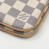 LOUIS VUITTON DOUBLE ZIP POCHETTE IN DAMIER AZUR & GHW