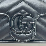 GUCCI MARMONT BLK LEATHER SUPER MINI