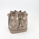 LOUIS VUITTON NANO NOE CROSSBODY IN CRM EMPREINTE LEA