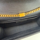 SAINT LAURENT KATE IN BLK GRAIN DE POUDRE EMBOSSED LEA & GHW - BLuxe Boutique