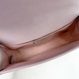 CHANEL BOY IN LIGHT PINK & IRIDESCENT METALLIC CHEVRON CALFSKIN LEA & SHW - BLuxe Boutique