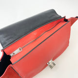 CELINE TRAPEZE RED/ORANGE LEA 2 WAY TOTE