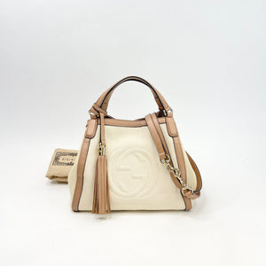 GUCCI SOHO CANVAS TOTE / CROSSBODY BAG