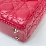 CHRISTIAN DIOR MY ABCDIOR LADY DIOR SMALL IN RED LMSKN LEA & LIGHT GHW W STRAP