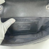 SAINT LAURENT YSL TRIQUILT ENVELOPE CROSSBODY IN BLK GOATSKIN LEA & RHW