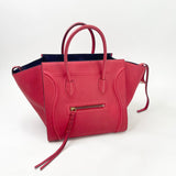 CELINE MEDIUM PHANTOM LUGGAGE IN RED CALF SKIN PEBBLED LEA