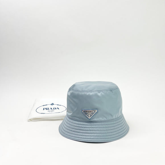 PRADA RE NYLON BABY BLUE BUCKET HAT