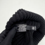 CHANEL BLK CASHMERE BEANIE W SEQUIN LOGO
