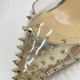 CHRISTIAN LOUBOUTIN SPIKOO PVC GOLD SPIKE PUMPS sz 39