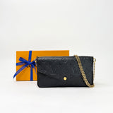 LOUIS VUITTON FELICIE POCHETTE CROSSBODY IN BLK EMPREINTE LEA