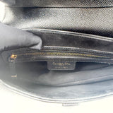 CHRISTIAN DIOR MEDIUM BLK PEBBLED LEA SADDLE W STRAP