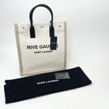 SAINT LAURENT RIVE GAUCHE CANVAS TOTE