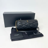SAINT LAURENT SADE MINI TUBE IN BLK LMNSKN LEA & GHW