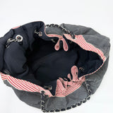 CHANEL COCO CABAS DRAWSTRING QUILTED DENIM HOBO TOTE