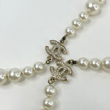 CHANEL CRYSTAL 3 CC FAUX PEARL NECKLACE